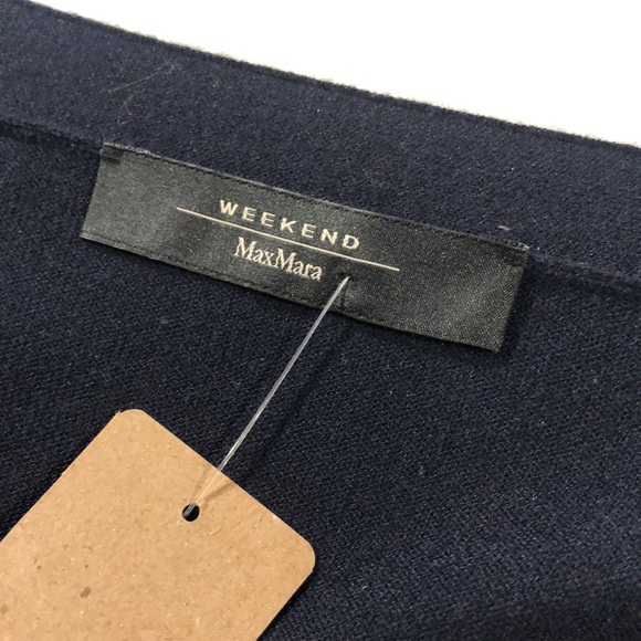 Weekend MaxMara Sottile Dark Blue Viscose-Blend Cardigan - Picture 9 of 10